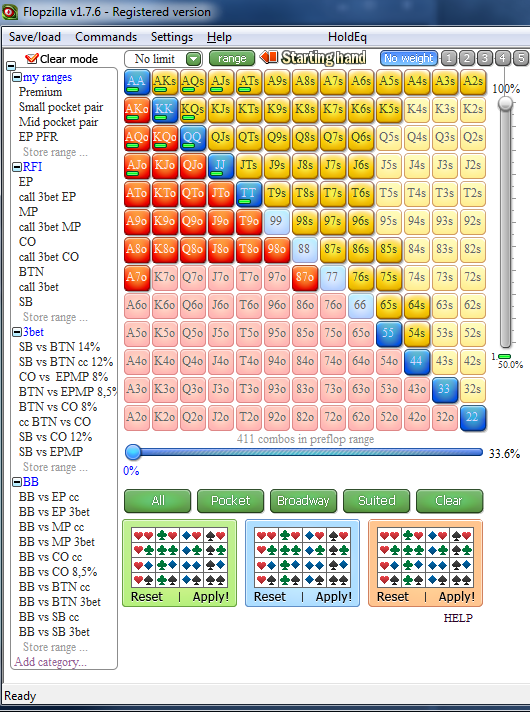 poker hand equity vs range calculator