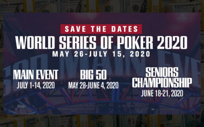WSOP Announces 2020 Dates WSOP Announces 2020 Dates